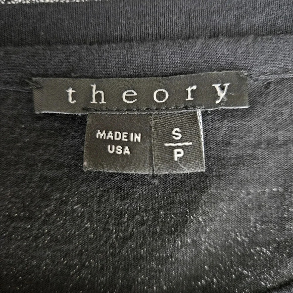 Theory Shirt Dress Black Cherry Lace Striped Print Short Sleeve Mini - Picture 6 of 6